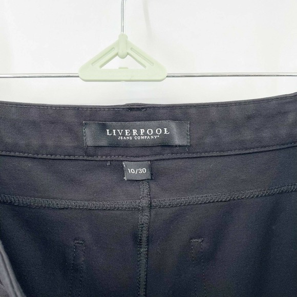 Liverpool Jeans Skinny Pants Sz 10 Black Flat Front Stretch Pockets Mid Rise - Picture 6 of 8